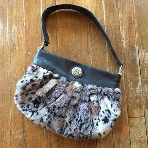 Dana Buchman Faux Fur Purse